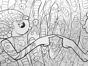 Murale à colorier – Domaine Trent à Drummondville